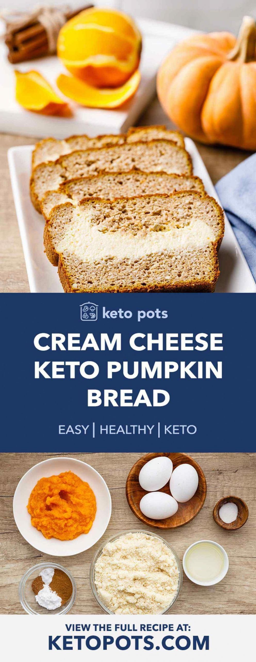 Keto Banana Bread Cream Cheeses
 Quick Cream Cheese Keto Pumpkin Bread Keto Pots