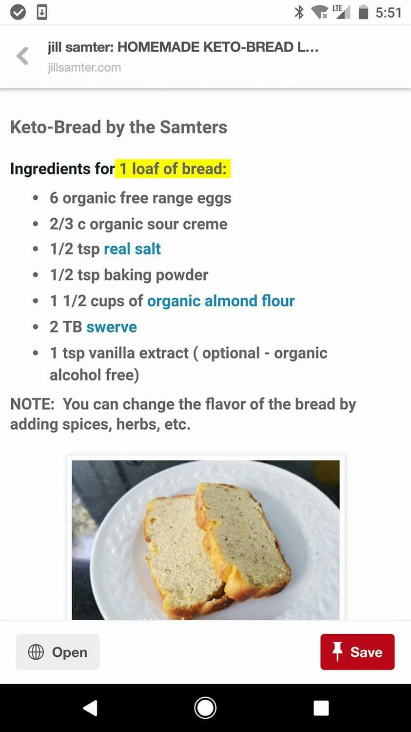Keto Bread Almond Flour Baking Pin by Karen Harris on keto t