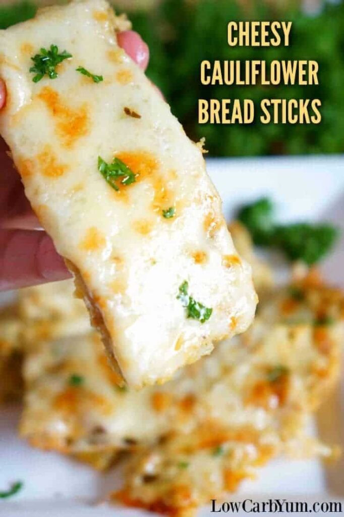 Keto Bread Sticks Cheesy Cauliflower
 Cheesy Cauliflower Breadsticks Recipe