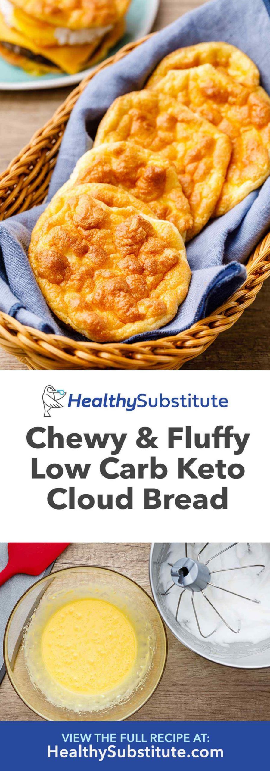 Keto Cloud Bread Recipe Almond Flour
 Chewy and Fluffy Keto Cloud Bread Love this Healthy