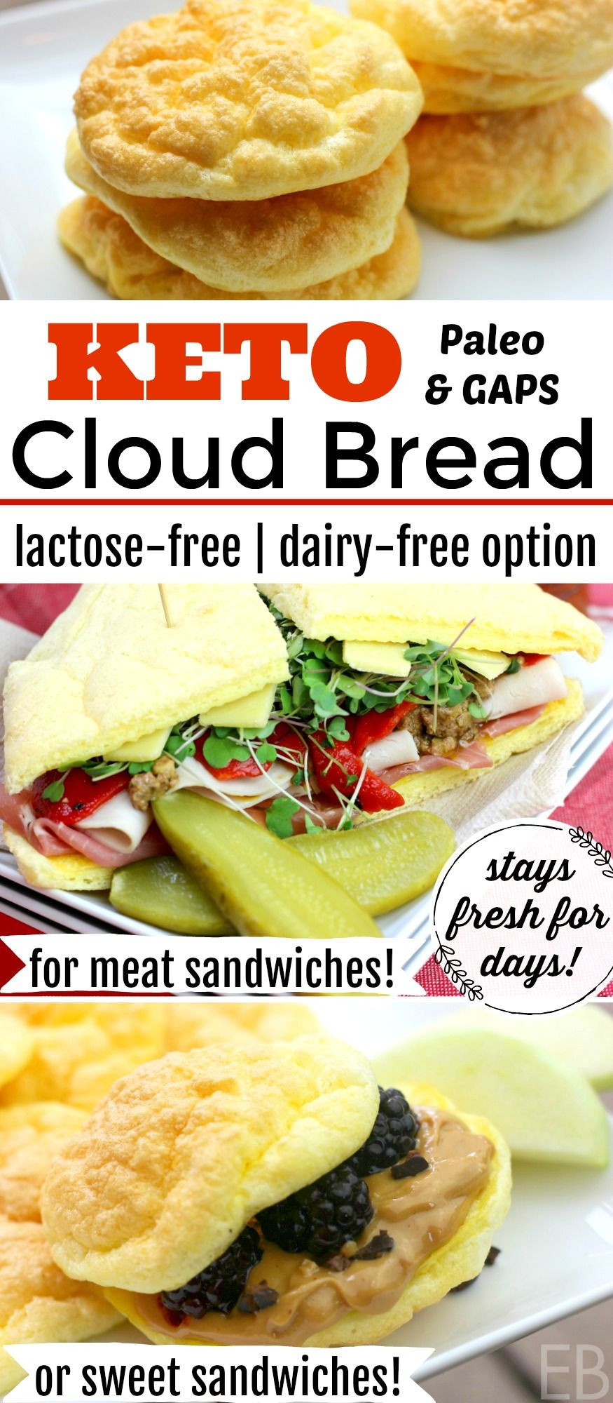 Keto Cloud Bread Recipe Almond Flour
 KETO Paleo & GAPS Diet Cloud Bread High Protein Low