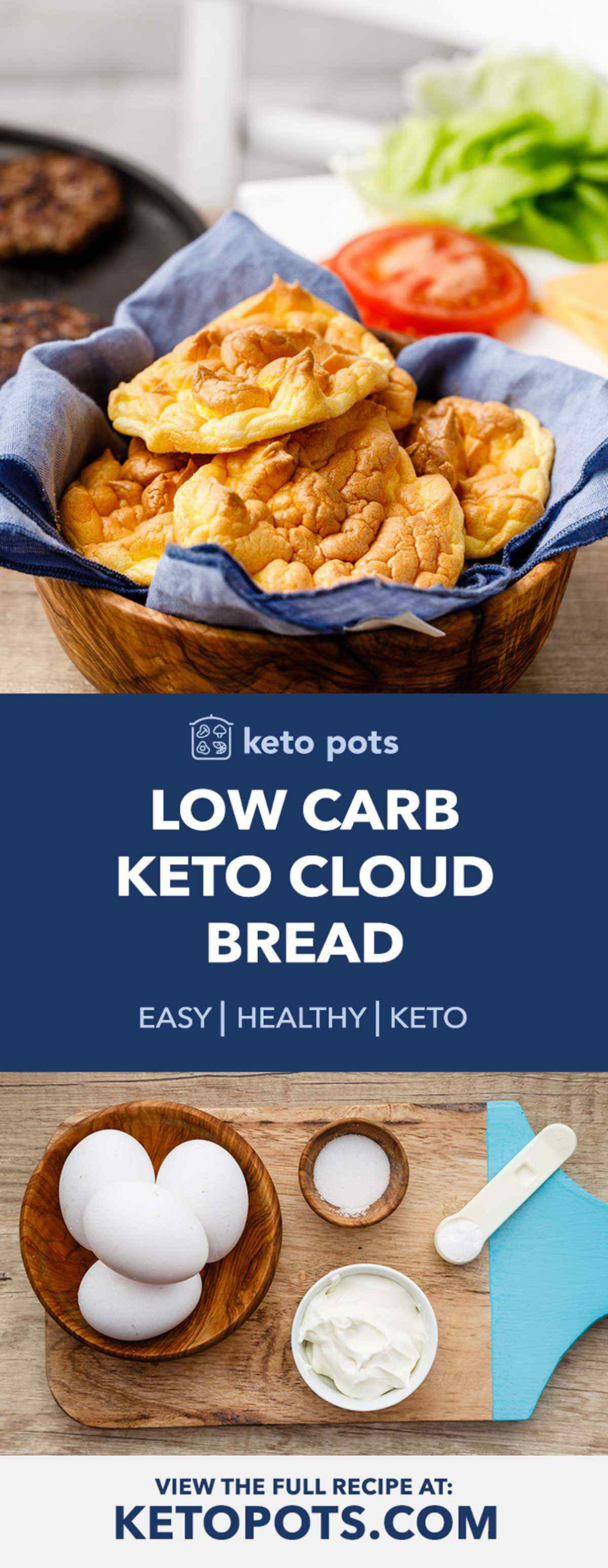 Keto Cloud Bread Recipe Low Carb
 No Hassle Keto Cloud Bread Low Carb and Easy to Make