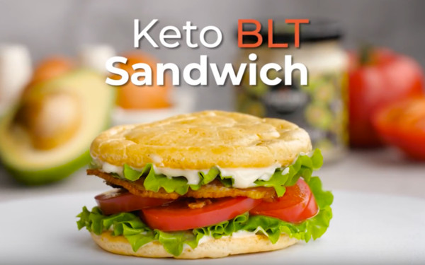 Keto Cloud Bread Sandwiches
 Keto BLT Cloud Bread Sandwich with Avocado Mayo