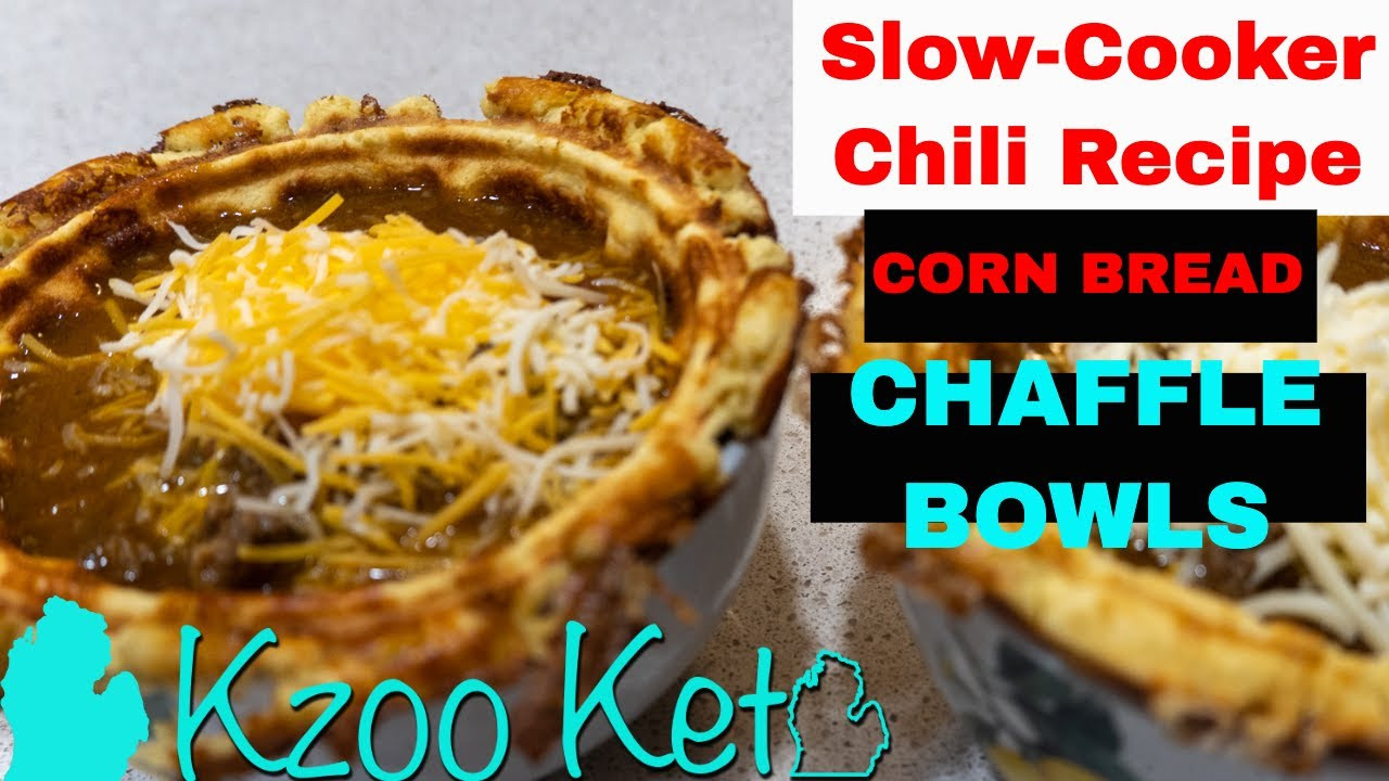 Keto Cornbread Chaffle
 Slow Cooker Keto Chili & Cornbread Chaffle Bowls Chili Chili