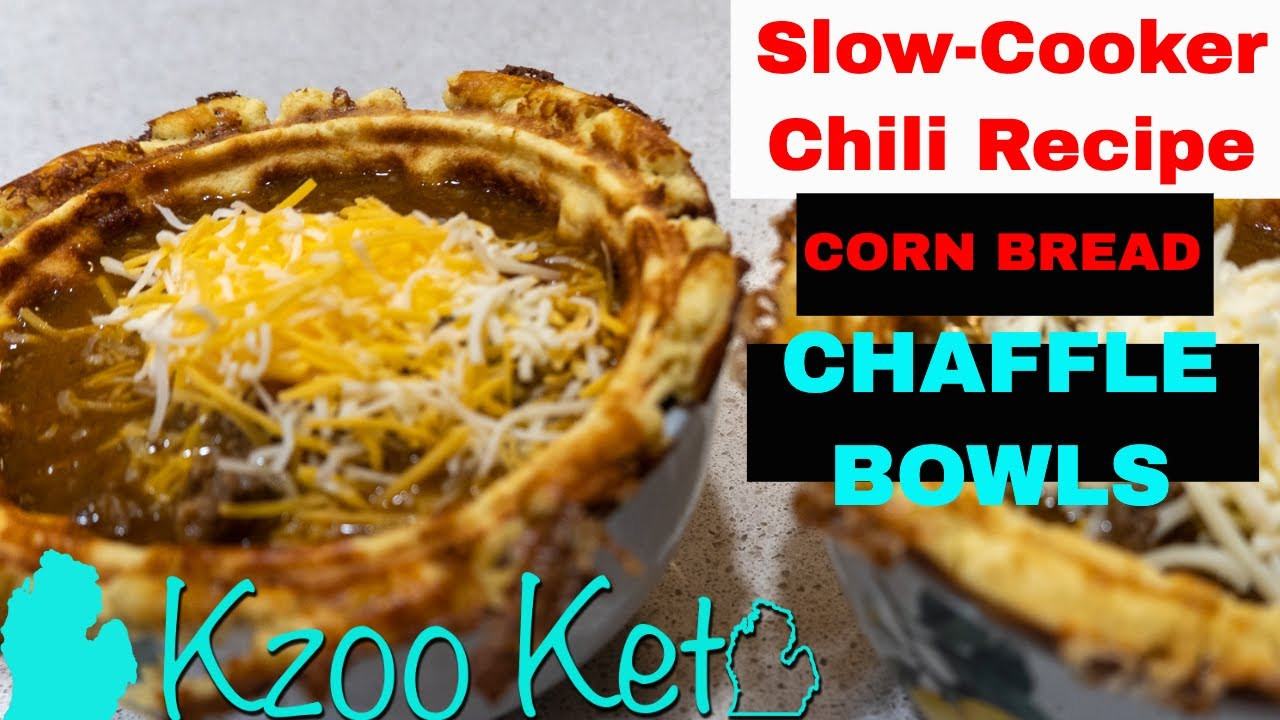 Keto Cornbread Chaffle Recipe
 Slow Cooker Keto Chili & Cornbread Chaffle Bowls Chili Chili