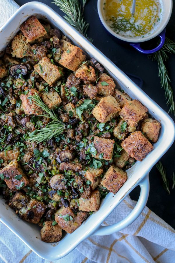Keto Cornbread Stuffing
 Keto Cornbread Stuffing with Herb Butter Bonappeteach