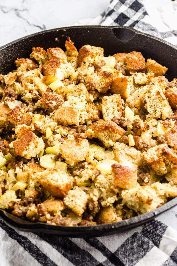 Keto Cornbread Stuffing
 Keto Cornbread Stuffing with Sausage Green and Keto