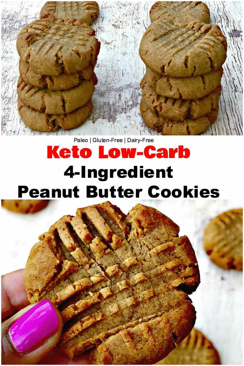 Keto Dessert Cookies
 Keto Low Carb 4 Ingre nt Peanut Butter Cookies [VIDEO]