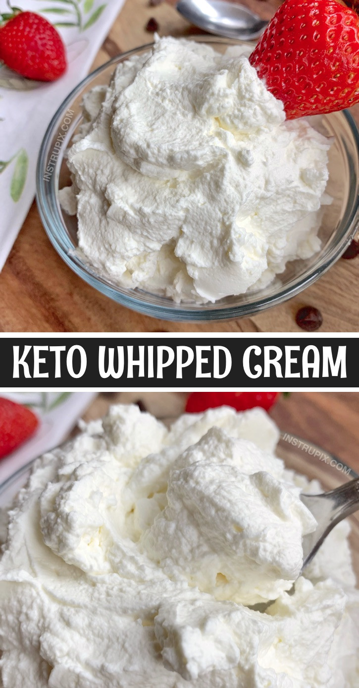 Keto Dessert Easy 3 Ingredients Cream Cheese
 5 Minute Keto Whipped Cream 3 Ingre nts Instrupix