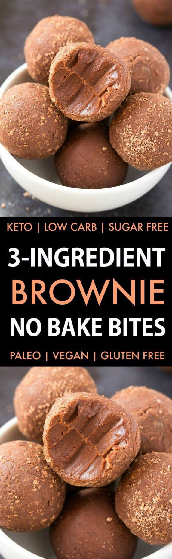 Keto Dessert Easy 3 Ingredients No Bake
 3 Ingre nt Easy No Bake Brownie Bites Keto Paleo Vegan