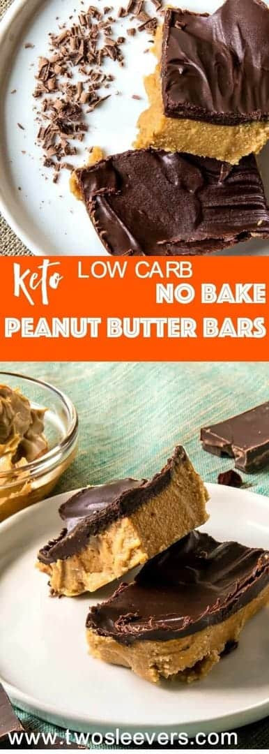 Keto Dessert Peanut Butter
 No Bake Keto Peanut Butter Chocolate Bars – Two Sleevers