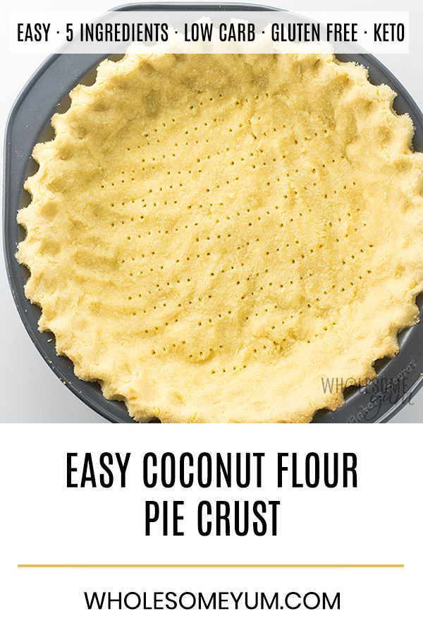 Keto Dessert Recipes Coconut Flour
 Coconut Flour Pie Crust Recipe Low Carb & Gluten Free