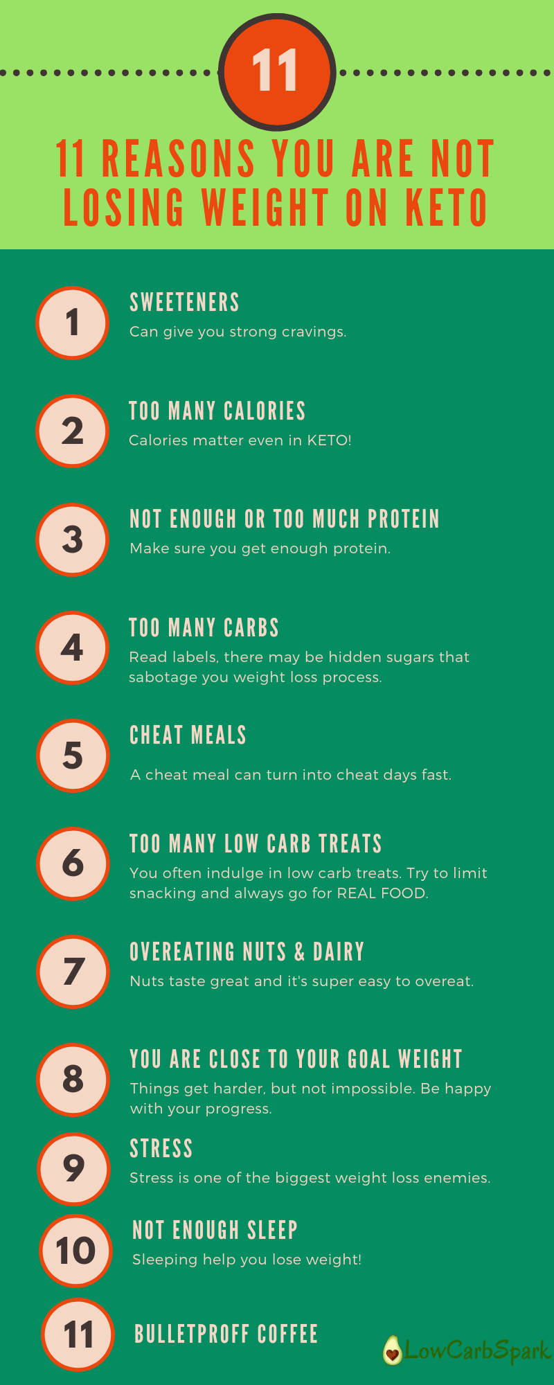 Keto Diet Food List Losing Weight
 11 Reasons You are Not Losing Weight on Keto Low Carb Spark