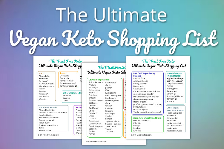 Keto Diet Food List Vegan The Ultimate Vegan Keto Shopping List