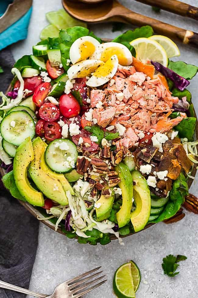 Keto Diet Recipes Salads
 Salmon Cobb Salad Low Carb Keto Life Made Sweeter