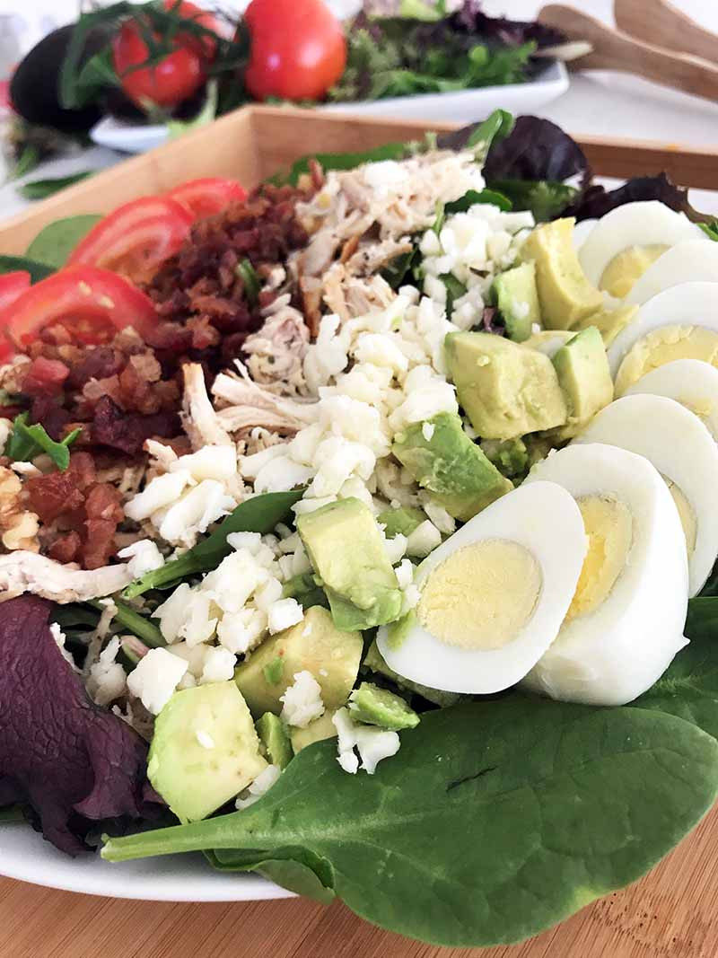 Keto Diet Recipes Salads
 Keto Salad High Fat Low Carb Cobb Salad