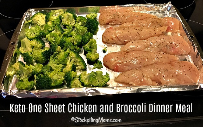 Keto Dinner For One
 Keto e Sheet Chicken and Broccoli Dinner Meal