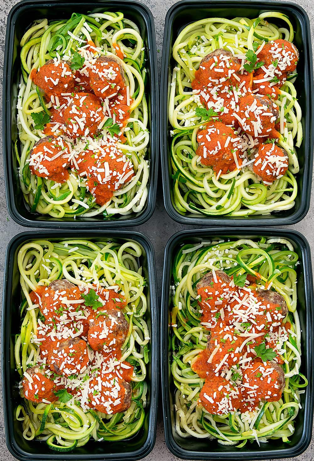 Keto Dinner Meal Prep
 Zucchini Noodles with Meatballs Meal Prep Keto Low Carb