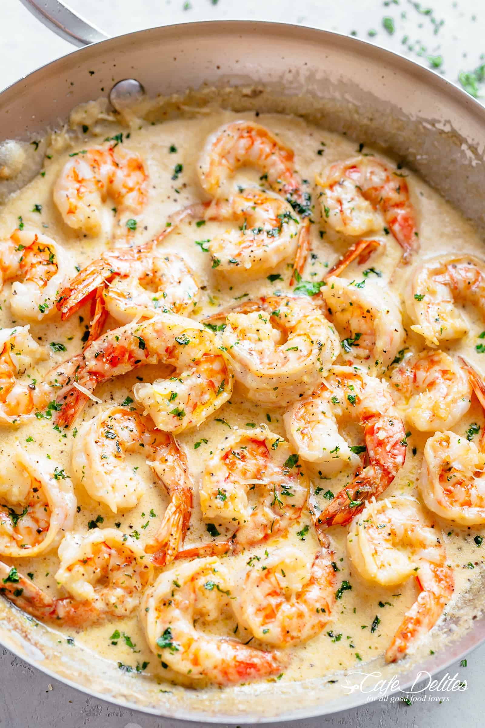 Keto Dinner Recipes Easy Shrimp
 Creamy Garlic Shrimp With Parmesan Low Carb Cafe Delites