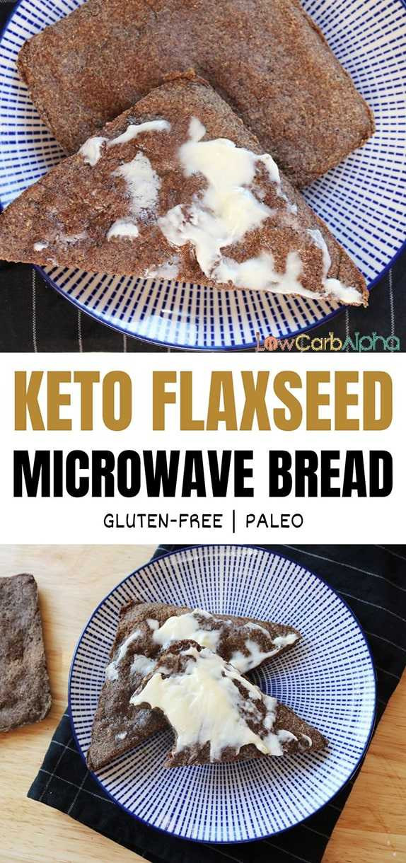 Keto Flax Bread
 Keto Flax Bread 2 Minute Microwave Low Carb Bread Recipe