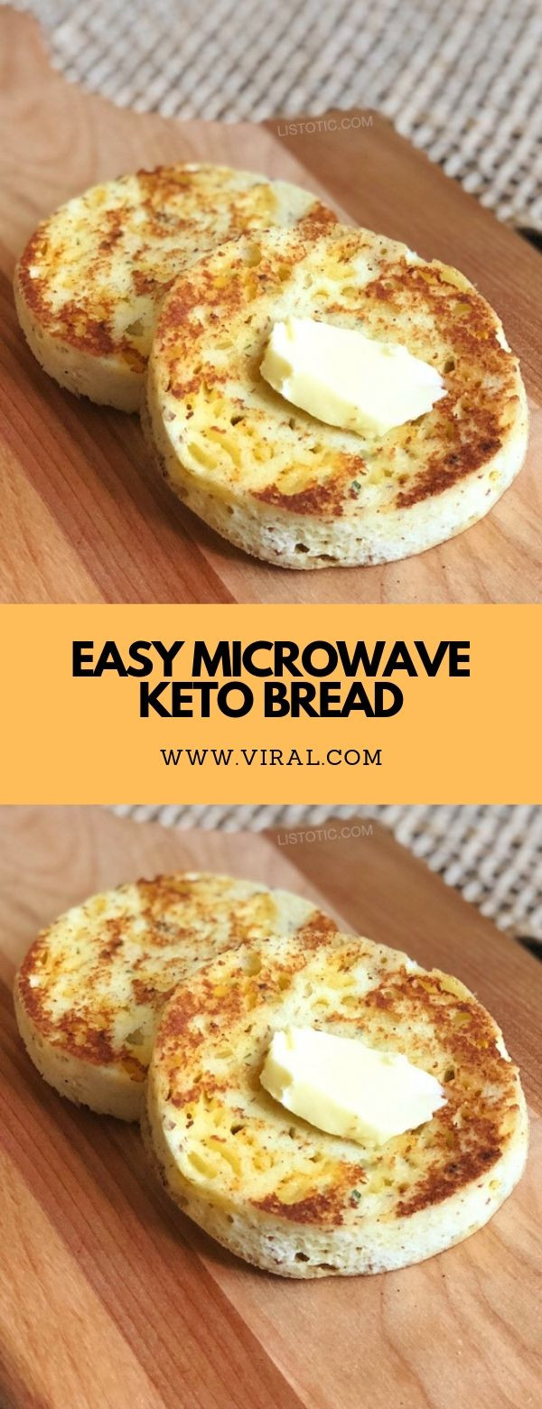 Keto Garlic Bread Microwave
 EASY MICROWAVE KETO BREAD Viral Recipes