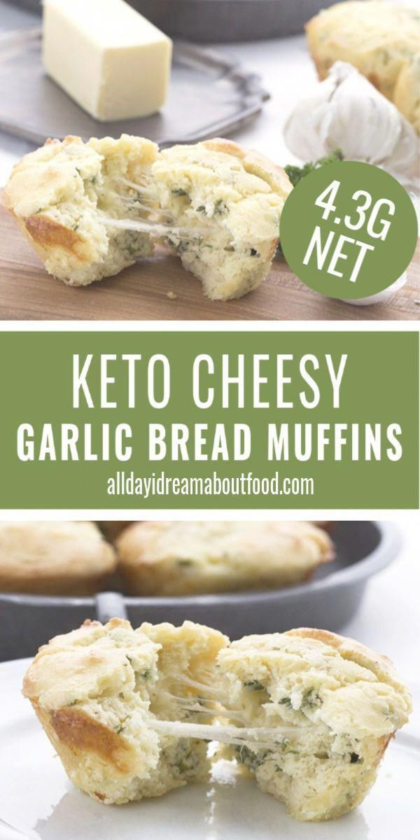 Keto Garlic Bread Muffins
 Gooey cheesy garlic bread muffins – these delicious low