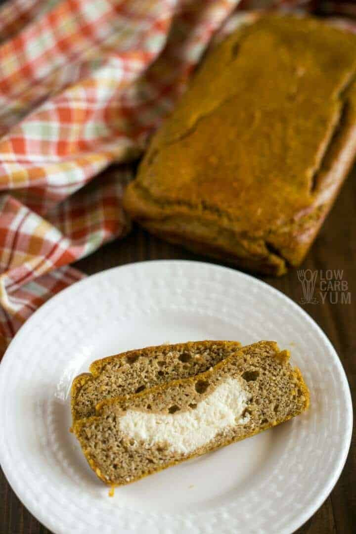 Keto Pumpkin Bread Cream Cheeses
 Keto Pumpkin Bread with Cream Cheese Filling