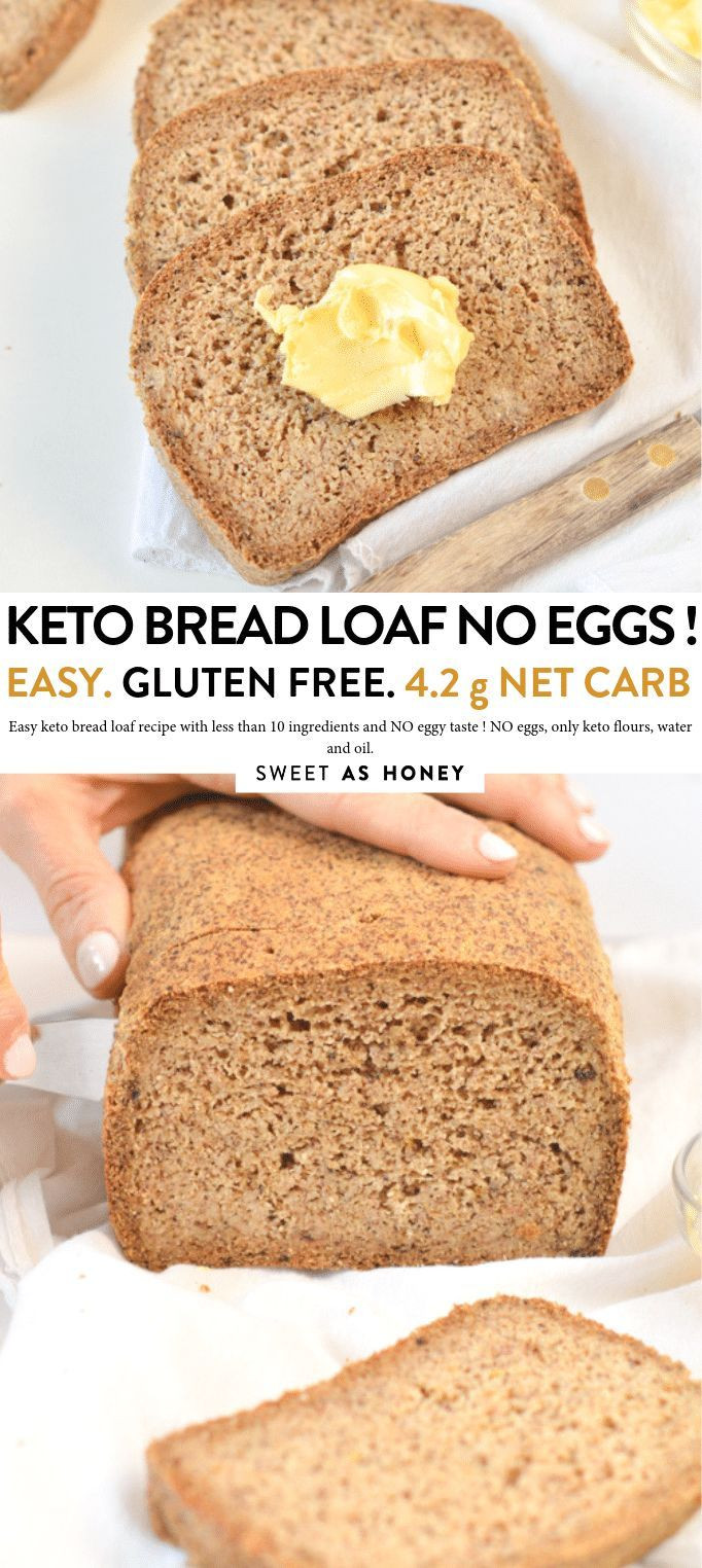 Keto Sandwich Bread Almond Flour
 Keto bread loaf No Eggs Low Carb with coconut flour