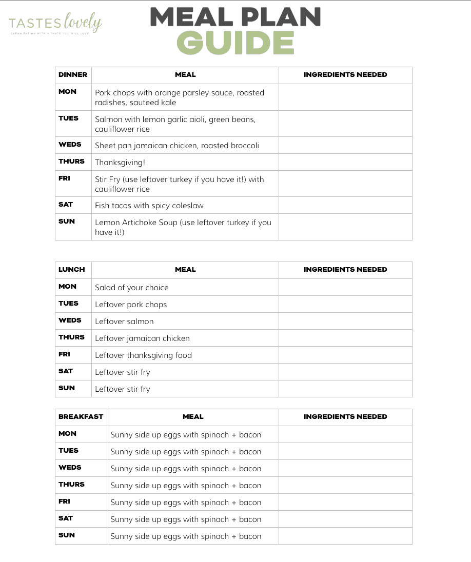 Keto Videos Meal Plan
 Whole30 Keto Weekly Meal Plan November Week 4 Tastes