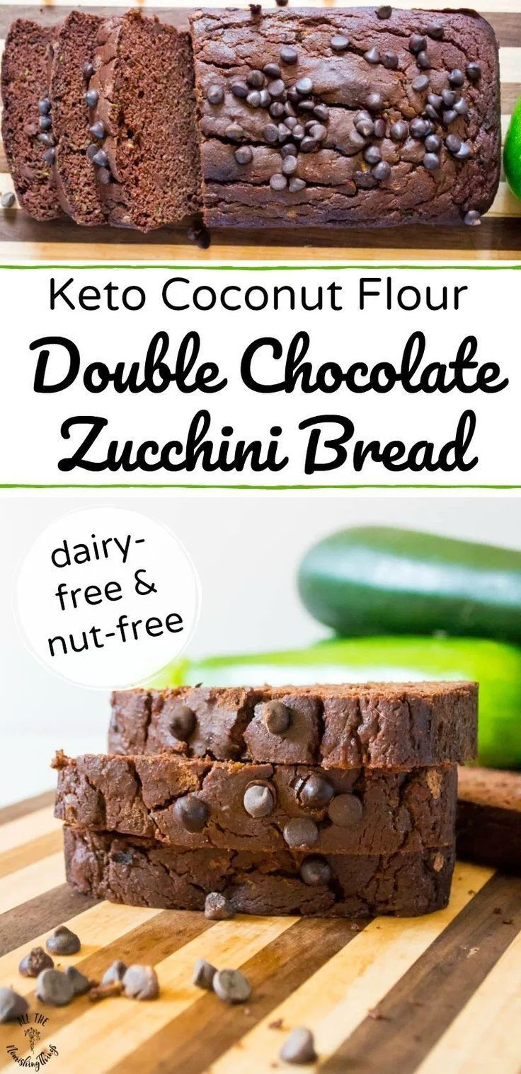 Keto Zucchini Bread Chocolate
 Keto Coconut Flour Double Chocolate Zucchini Bread