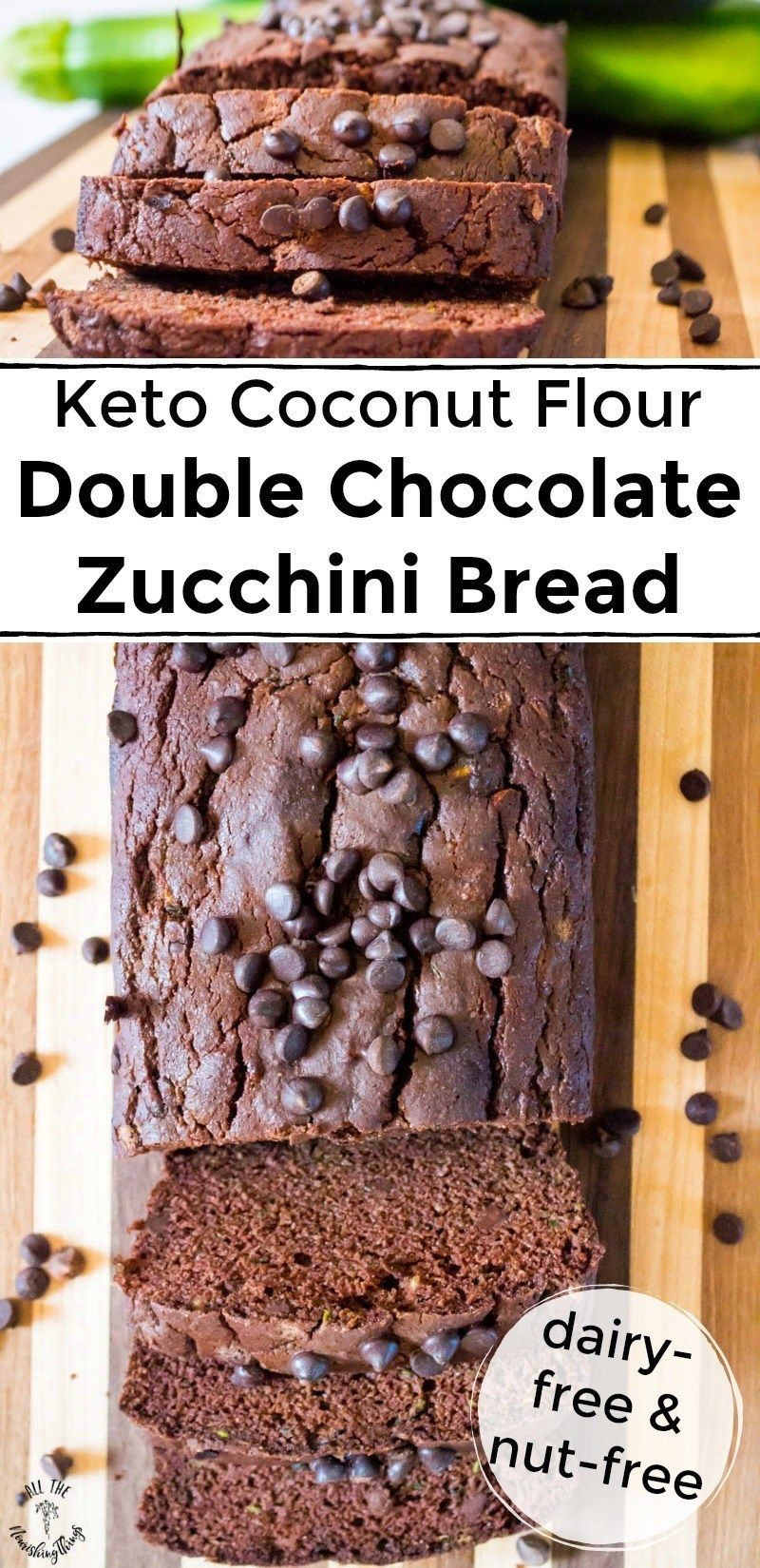 Keto Zucchini Bread Coconut Flour
 Keto Coconut Flour Double Chocolate Zucchini Bread