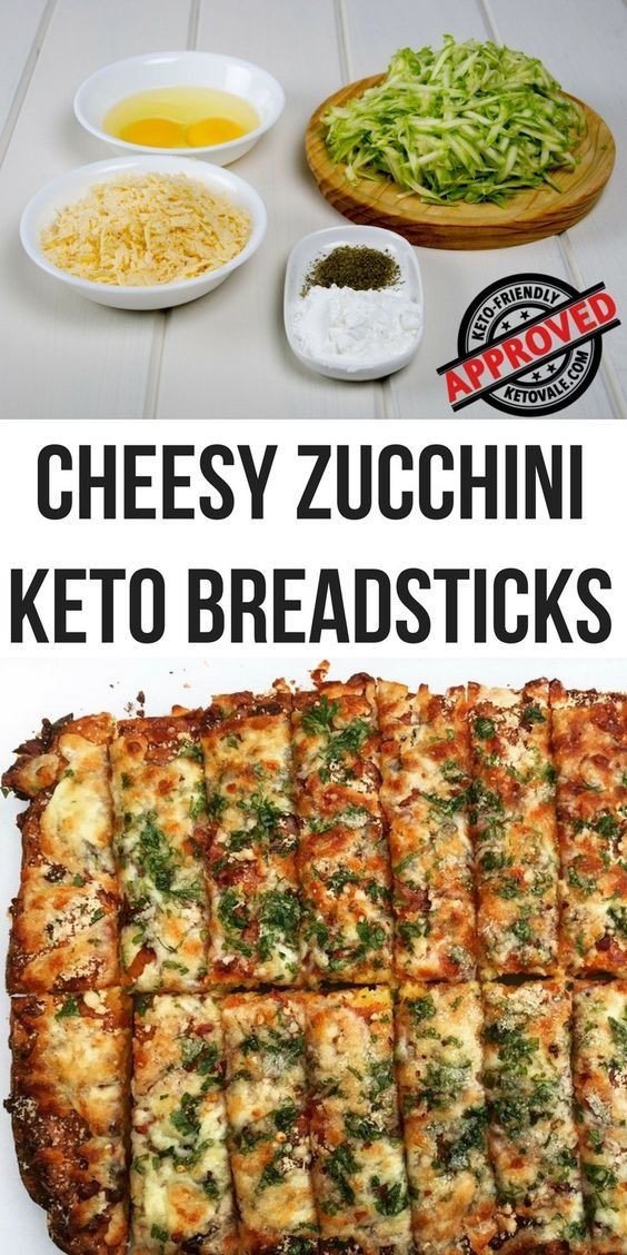 Keto Zucchini Bread Sticks
 Keto Cheesy Zucchini Breadsticks Recipe