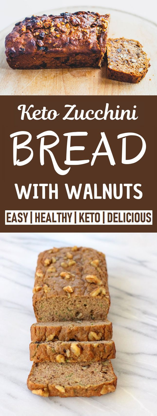 Keto Zucchini Bread With Walnuts
 Easy to Make Keto Zucchini Bread With Walnuts