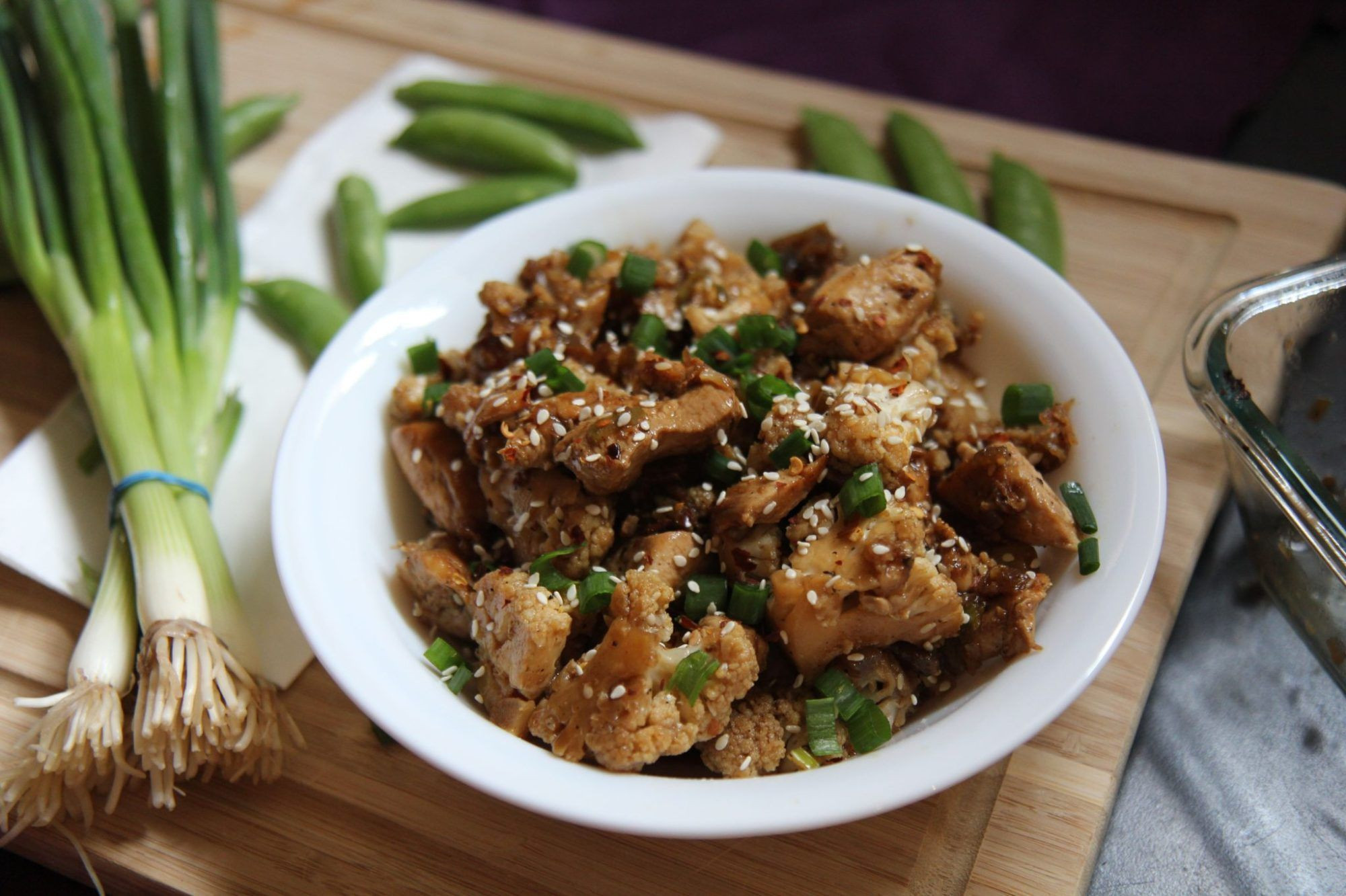 Kung Pao Cauliflower Keto
 Kung Pao Cauliflower Chicken Low Carb Keto Paleo and