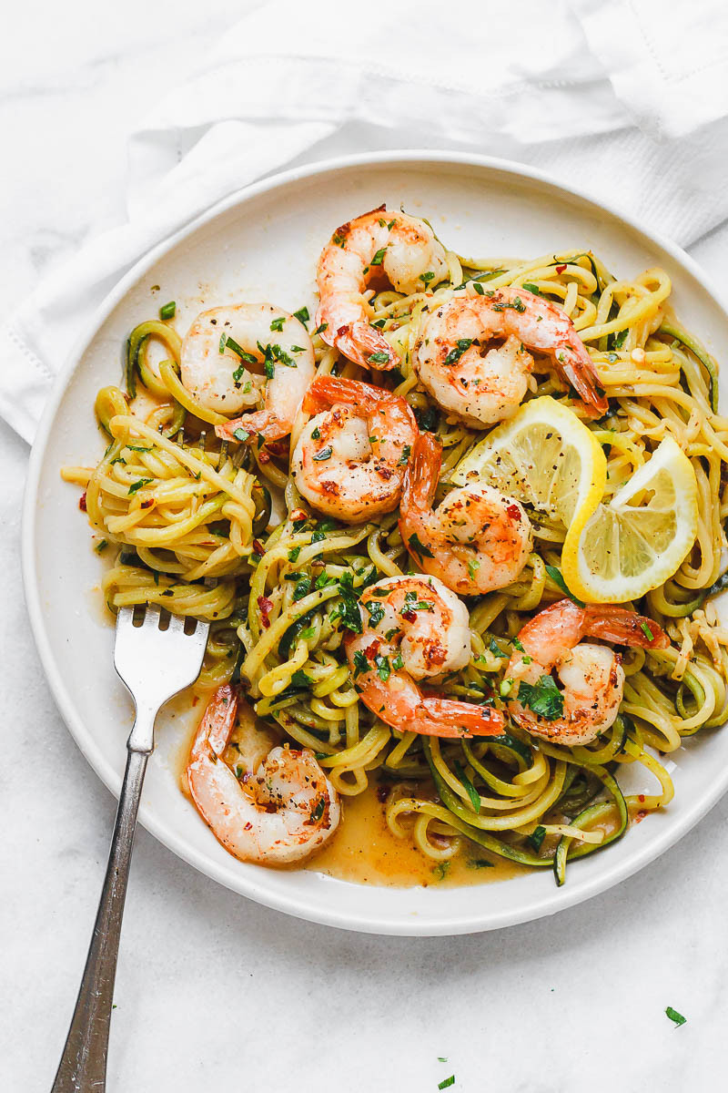 Lemon Garlic Shrimp Keto
 Lemon Garlic Butter Shrimp Recipe with Zucchini Noodles