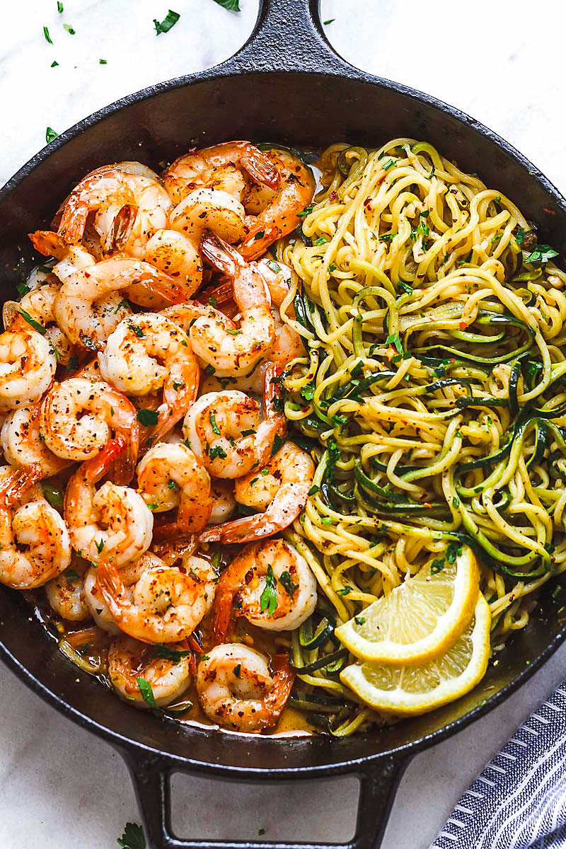 Lemon Garlic Shrimp Keto
 Lemon Garlic Butter Shrimp Recipe with Zucchini Noodles