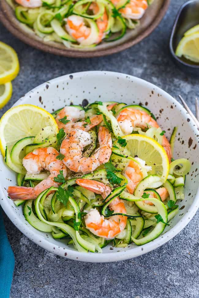 Lemon Garlic Shrimp Keto
 Lemon Garlic Shrimp with Zucchini Noodles Life Made Keto