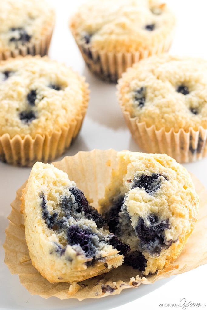 Low Carb Bread Almond Flour Muffin Recipes
 Keto Low Carb Paleo Blueberry Muffins Recipe with Almond Flour