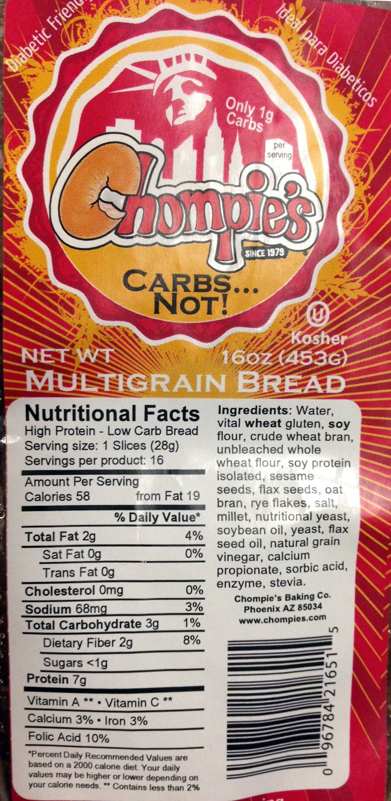 Low Carb Bread Amazon
 Chompies Sesame Low Carb Bread 2 Loaves Amazon