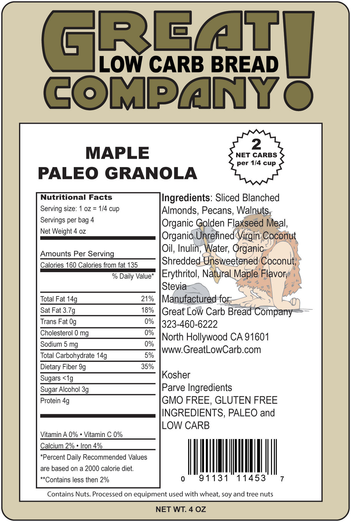 Low Carb Bread For Sale
 Great Low Carb Paleo Granola Maple Flavor 4oz – Lo Carb U