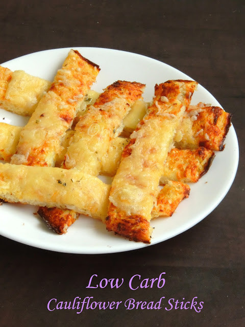 Low Carb Bread Sticks
 Priya s Versatile Recipes Low Carb Cauliflower Bread