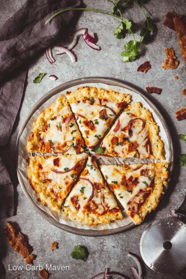 Low Carb Keto Chicken Crust Pizza Recipe BBQ Chicken Crust Pizza low carb keto