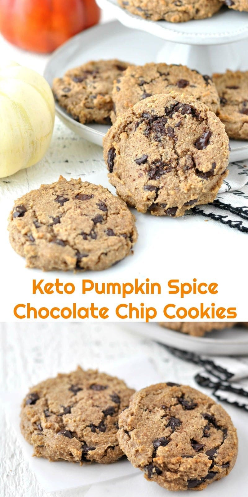 Low Carb Keto Chocolate Chip Cookies
 Keto Pumpkin Spice Chocolate Chip Cookies