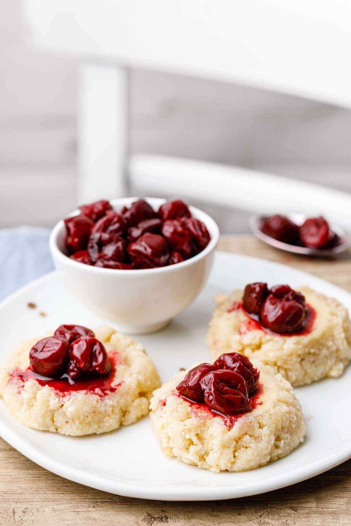 Low Carb Keto Cream Cheese Cookies
 Low Carb Keto Cream Cheese Cookies with Cherry Glaze