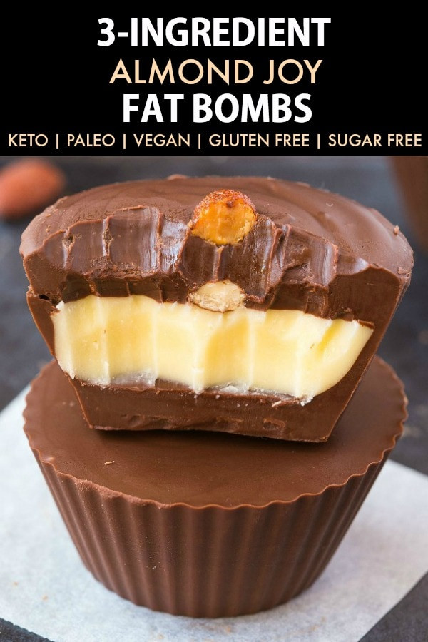 Low Carb Keto Fat Boms
 3 Ingre nt Almond Joy Fat Bombs Keto Low Carb Paleo