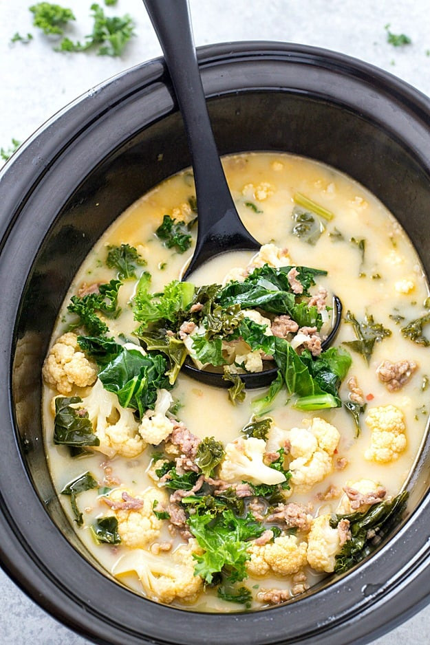 Low Carb Keto Zuppa Toscana Soup
 Slow Cooker Low Carb Zuppa Toscana Soup Keto Friendly