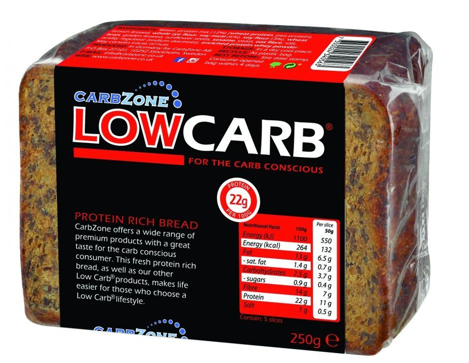 Low Carb Protein Bread
 Carbzone Low Carb Protein Bread 250g