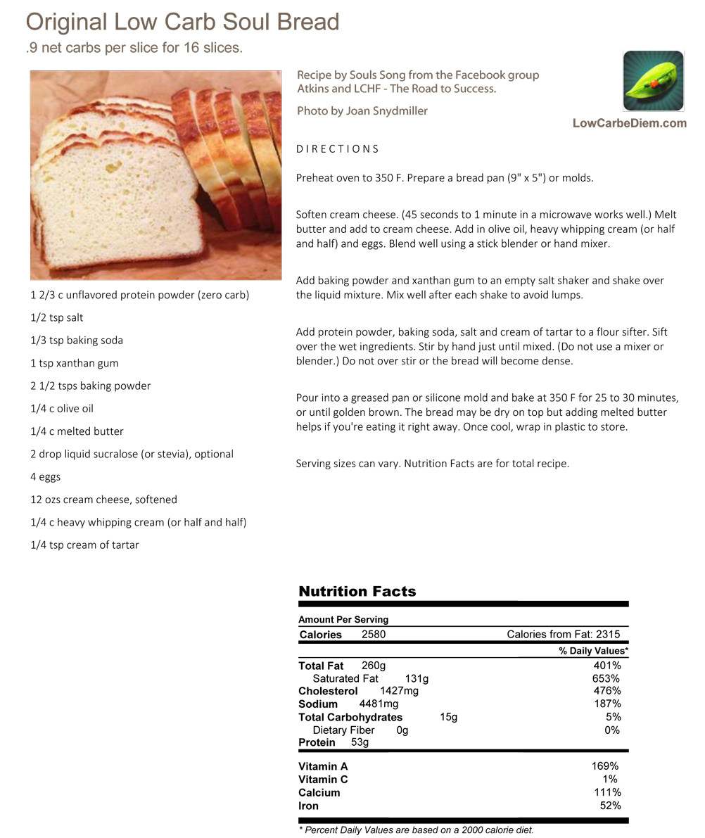 Low Carb Soul Bread Recipes
 Low Carb Soul Bread Recipes