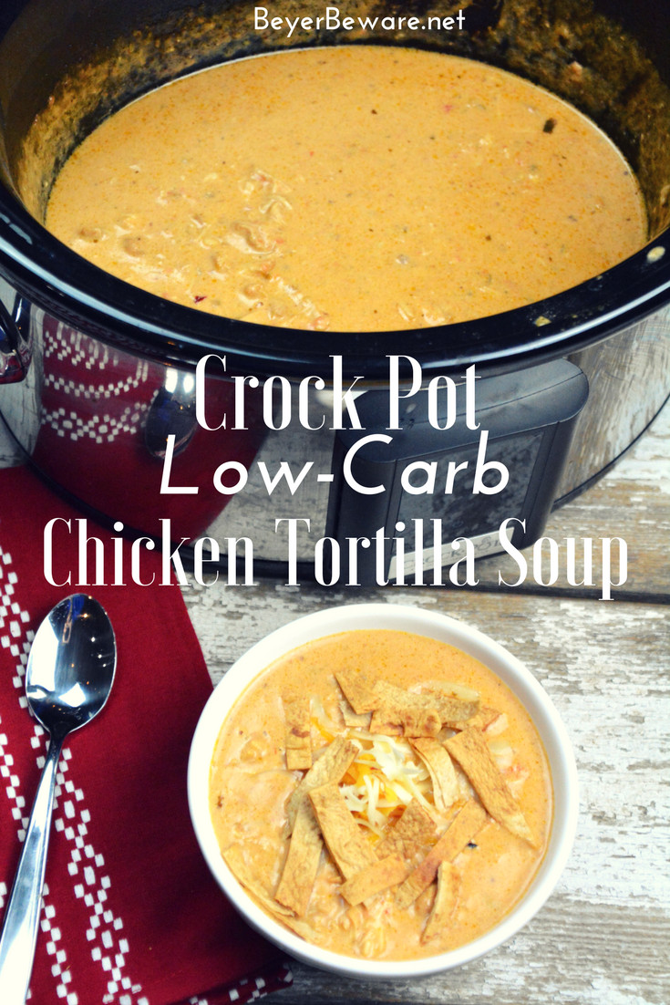 Low Carb Soup In A Crock Pot Keto
 Crock Pot Low Carb Chicken Tortilla Soup Beyer Beware