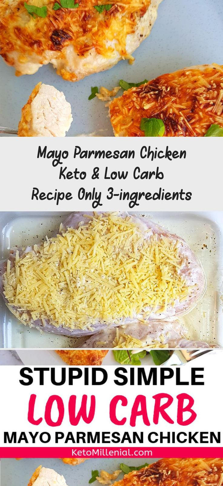 Mayo Parmesan Chicken Keto
 Best ever keto mayo chicken parmesan thighs that will